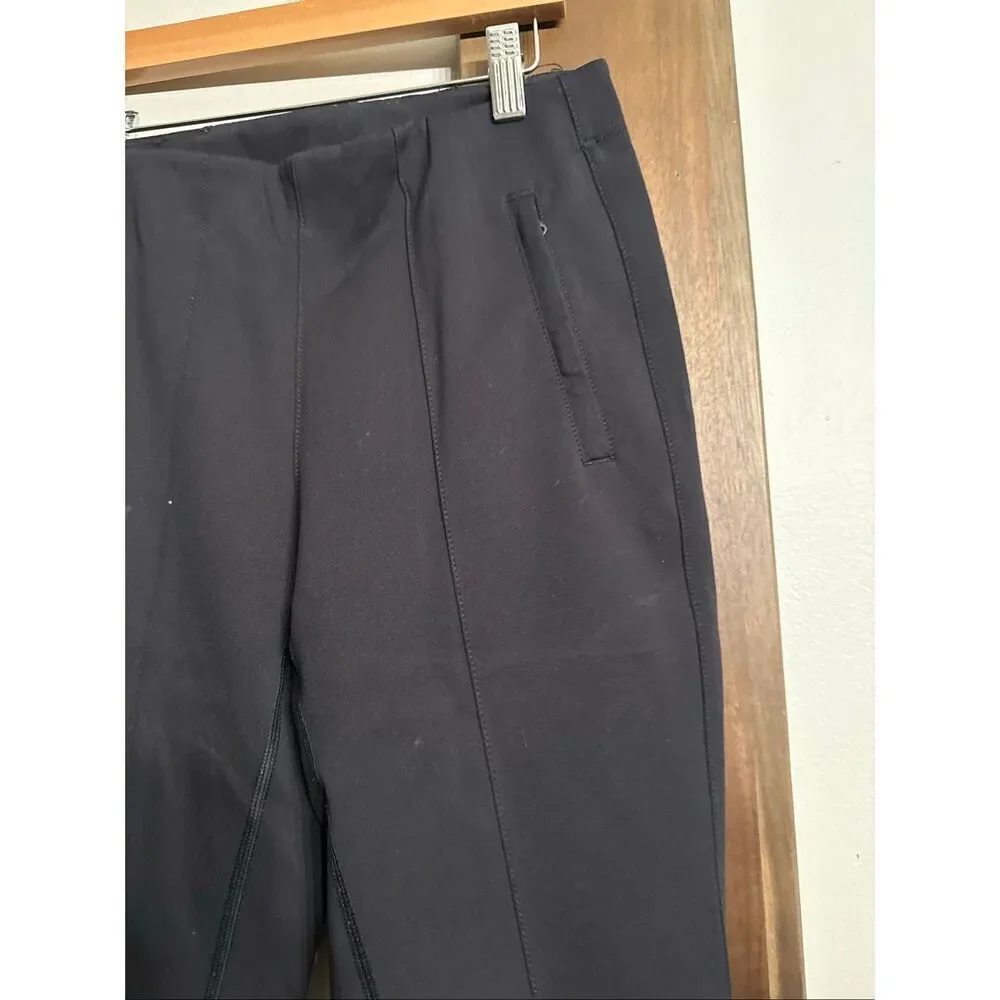 Lululemon Black Pleated Zip Pockets Pull-On Stretch Tapered‎ Ankle Pants Size 6